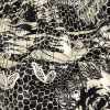 Black and White Alyssum Abstract Silk Charmeuse | Mood Fabrics
