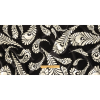 Caviar and Pastel Parchment Peacock Feathers Silk Charmeuse - Full | Mood Fabrics