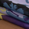 Purple, Mocha Mousse and Cream Blooming Bushes Silk Chiffon - Folded | Mood Fabrics