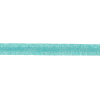 Turquoise Twill Ribbon with Ruffled Grosgrain Borders - 0.375 - Detail | Mood Fabrics