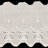 Bright White Bows Embroidered and Eyelet Trim - 3.375 - Detail | Mood Fabrics