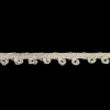 Optical White Picot Edged Cotton Blend Braided Trim - 0.1875 - Detail | Mood Fabrics