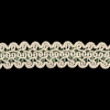 Ivory and Iridescent Gimp Braided Trim - 0.875 - Detail | Mood Fabrics