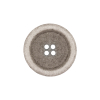Italian Matte White and Gray Speckled 4-Hole Jacket Button - 36L/23mm | Mood Fabrics