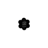 Italian Black Flower Shank Back Nylon Button - 17L/10.5mm - Detail | Mood Fabrics