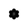 Italian Black Flower Shank Back Nylon Button - 24L/15mm - Detail | Mood Fabrics