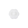Italian White Floral and Geometric Shank Back Nylon Button - 24L/15mm - Detail | Mood Fabrics