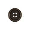 Italian Bronze Shallow Plate 4-Hole Metal Look Coat Button - 32L/20mm | Mood Fabrics