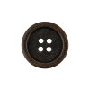 Italian Bronze Shallow Plate 4-Hole Metal Look Coat Button - 36L/23mm | Mood Fabrics