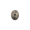Italian Gunmetal Radiating Metal Look Shank Back Oval Button - 20L/12.5mm | Mood Fabrics