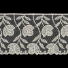 White Tulips Embroidered Lace Trim - 2.25 - Detail | Mood Fabrics