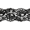 Black Floral Corded Lace Trim - 3.75 | Mood Fabrics