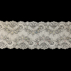 White and Iridescent Beaded and Sequined Floral Stretch Lace Trim - 6" | Mood Fabrics