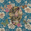 French Bleu Skull in Love Oversized Square Patch - 18.875 | Mood Fabrics