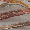 Metallic Rose, Silver and Gold Fading Lines Luxury Organza Brocade - Detail | Mood Fabrics