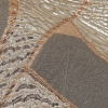 Metallic Silver and Rose Gold Abstract Luxury Burnout Brocade - Detail | Mood Fabrics