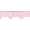 Shimmering Pink Scalloped Burnout Organza Trim - 1" - Detail | Mood Fabrics