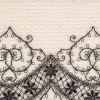 Tawny Brown and Black Embroidered Knit Lace Trim - 5" - Detail | Mood Fabrics