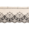 Tawny Brown and Black Embroidered Knit Lace Trim - 5" | Mood Fabrics