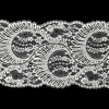 White Leaves and Blossoms Lace Trim - 5" | Mood Fabrics