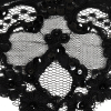 Black Floral Pennants Sequined Corded Lace Trim - 5.5 - Detail | Mood Fabrics