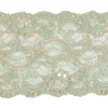 Fog Green, Gold and Ivory Floral Beaded and Sequined Metallic Corded Lace with 3D Flowers - 6.5 | Mood Fabrics