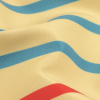 Sara Campbell Cream, Blue and Red Striped Polyester Woven - Detail | Mood Fabrics
