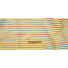 Sara Campbell Cream, Blue and Red Striped Polyester Woven - Full | Mood Fabrics