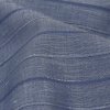 Blue and White Textured Stripes Slubbed Cotton Chambray - Detail | Mood Fabrics