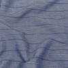 Blue and White Textured Stripes Slubbed Cotton Chambray | Mood Fabrics