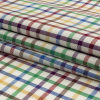 White Alyssum and Multicolor Plaid Twill Cotton Shirting - Folded | Mood Fabrics