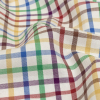 White Alyssum and Multicolor Plaid Twill Cotton Shirting - Detail | Mood Fabrics