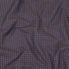 Blue and Brown Houndstooth Printed Lightweight Cotton and Polyester Denim Twill | Mood Fabrics