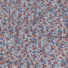 Black Flocked Polka Dots on Red, White and Blue Leaves and Dots Stretch Cotton Shirting | Mood Fabrics
