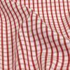 Red and White Checkered Cotton Poplin - Detail | Mood Fabrics