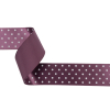 Purple and White Polka Dot Satin Ribbon - 1.5" | Mood Fabrics