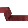 Wine Red and White Polka Dot Satin Ribbon - 1.5" | Mood Fabrics