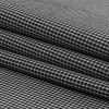 Black and White Tiny Checks Cotton and Polyester Shirting - Folded | Mood Fabrics