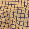 Yellow and Blue Ribbon Checks and Diamonds Cotton and Polyester Dobby Shirting - Detail | Mood Fabrics