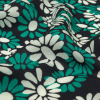 Mood Exclusive Teal Shaken Not Stirred Fluid Polyester Twill - Detail | Mood Fabrics