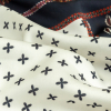 Mood Exclusive Dark Navy Tidy Tapestry Polyester Crepe de Chine - Detail | Mood Fabrics