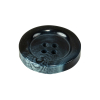 Dark Blue Swirls Plastic 4-Hole Dish Button - 40L/25.5mm - Folded | Mood Fabrics