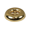 Italian Gold 4-Hole Deepwell Metal Button - 44L/28mm - Folded | Mood Fabrics