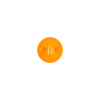 European Orange Half Domed Self Back Glass Button - 16L/10mm - Detail | Mood Fabrics