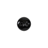 European Black Self Back Glass Button - 18L/11.5mm - Detail | Mood Fabrics