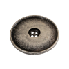 Weathered Silver Narrow Rim Low Convex 4-Hole Metal Button - 44L/28mm - Folded | Mood Fabrics