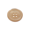 Italian Iridescent Cream and Pink 4 Hole Shell Button - 36L/23mm - Folded | Mood Fabrics