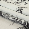 Black and White Classic Toile de Jouy Mercerized Organic Egyptian Cotton Shirting - Folded | Mood Fabrics