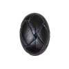 Midnight Navy Oval Knotted Leather-Look Shank Back Plastic Button - 40L/25.5mm | Mood Fabrics
