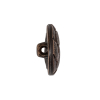 Italian Dark Brown Knotted Leather-Look Shank Back Plastic Button - 36L/23mm - Folded | Mood Fabrics